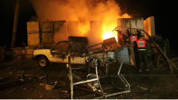 Damage after Israeli air strikes