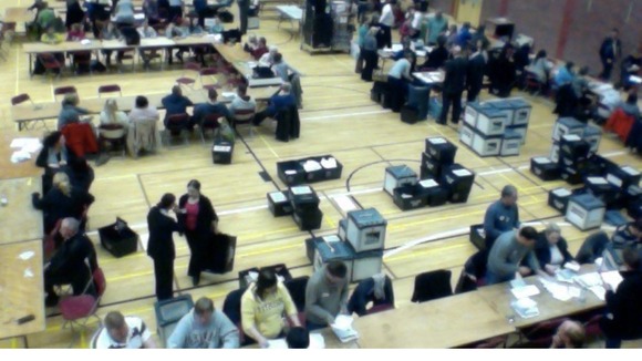 Ballots being verified