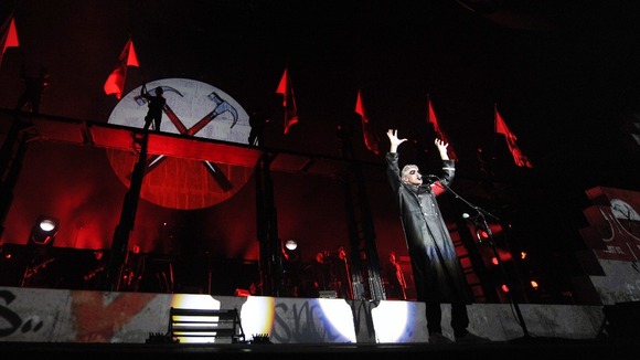 Roger Waters performs The Wall at the 02 Arena in Greenwich, London.
