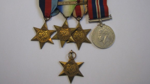 Four of the medals are court mounted and the other is a single medal