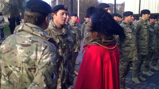 The Lord Mayors has been talking to the soldiers ahead of the parade