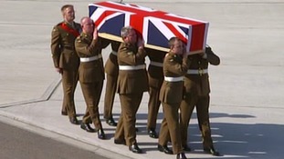 Captain Rupert Bowers was repatriated to RAF Brize Norton this afternoon