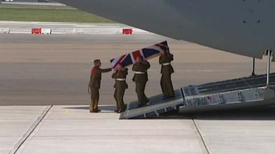 Captain Rupert Bowers repatriation at RAF Brize Norton