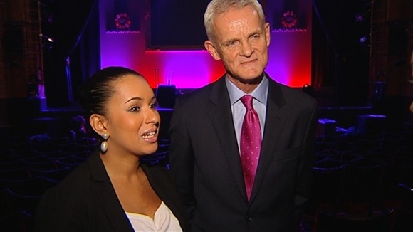 Sophia Kichou with ITN managing editor Robin Elias.