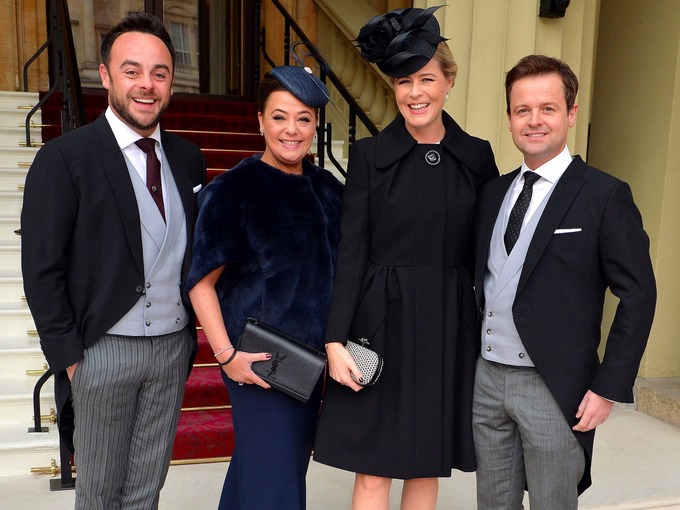 Ant with his wife Lisa and Dec with his wife Ali