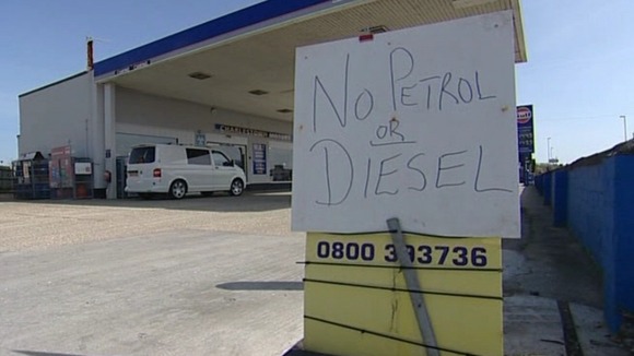 Half of petrol stations in Weymouth, Dorset were left without fuel after panic buying.