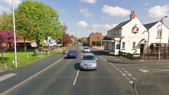 Google Street View showing the area around the Leopard Pub on Sedgly Road in Dudley