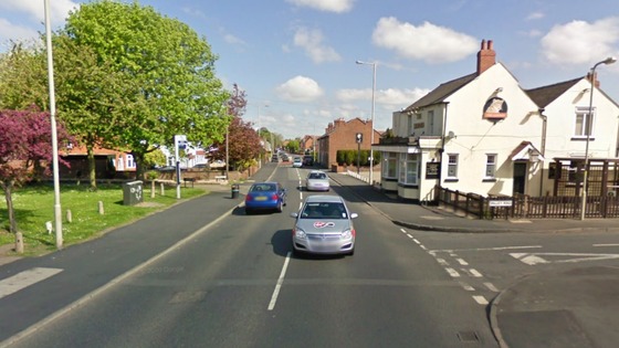 Google Street View showing the area around the Leopard Pub on Sedgly Road in Dudley