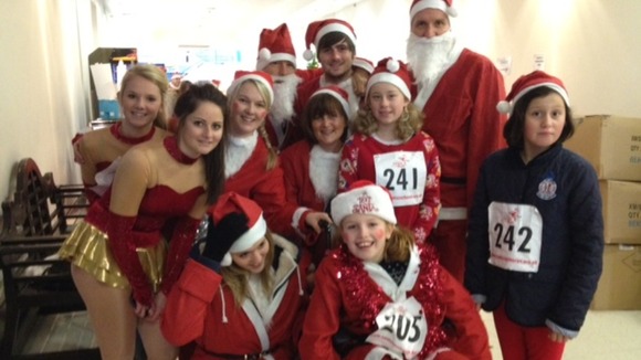 Fun runners posing for the cameras