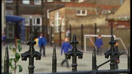Children in the playground at Downhills School.