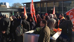 Protest at Kings Cross station