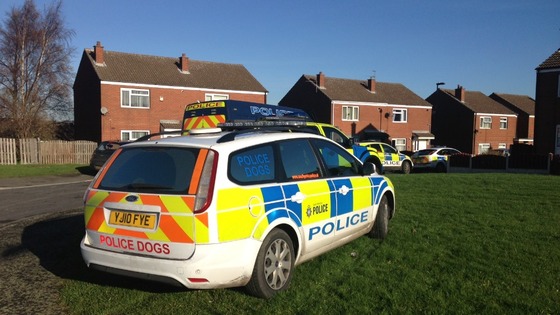 Police cars in Denaby