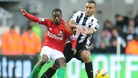 Newcastle's Danny Simpson and Swansea's Nathan Dyer