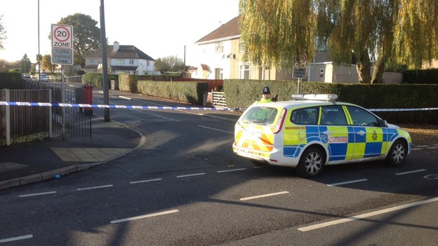 Fairnley Close in Bilborough where a man was found with gunshot wounds yesterday