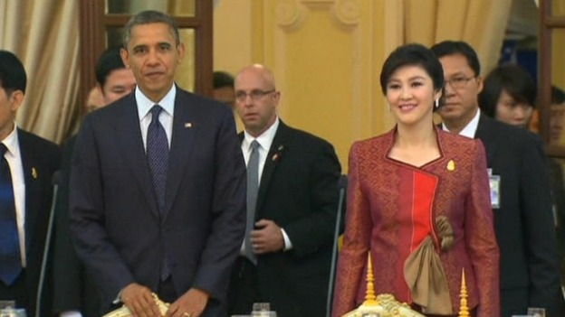 President Obama is guest of honour at a state dinner in Thailand