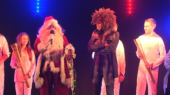 Santa on stage