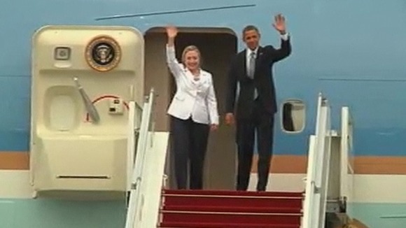 Barack Obama and Hillary Clinton Burma