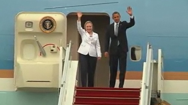 Barack Obama and Hillary Clinton Burma