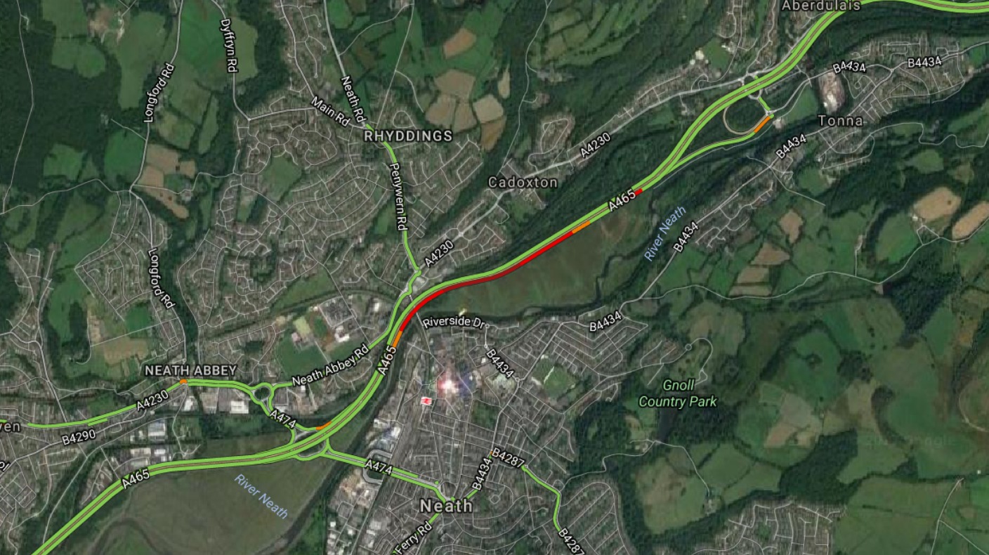 Accident on the Heads of the Valleys Road Wales ITV News