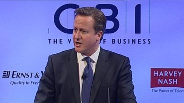 David Cameron at the CBI conference