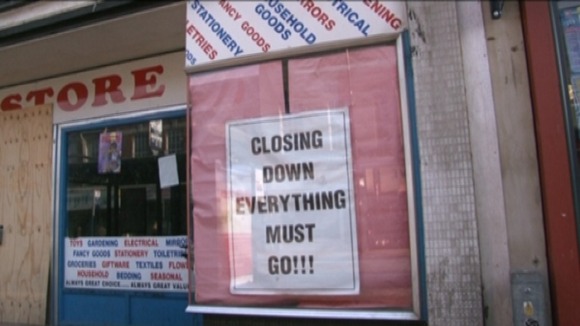 Empty shops on high streets in the Midlands