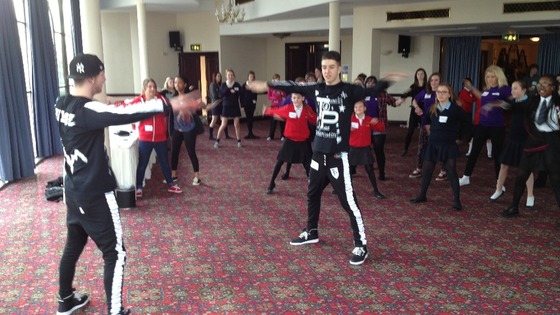 Twist and Pulse show off their dance moves.