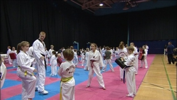 Students of the Taekwondo Club in Spennymoor got the chance to train with the Olympics star