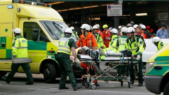 Paramedics remove injured from Kings Cross