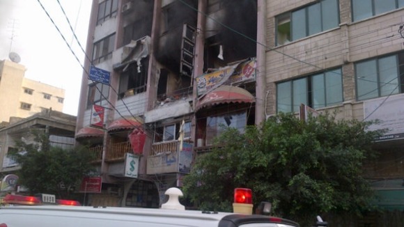 The media centre in Gaza house Hamas TV and other foreign media