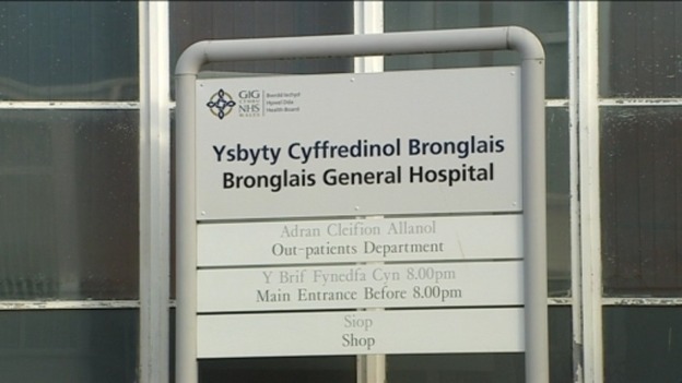Bronglais Hospital sign