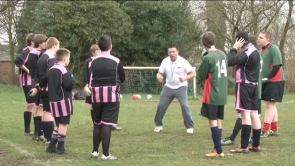 Darren on the football pitch
