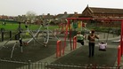 Children on swings.