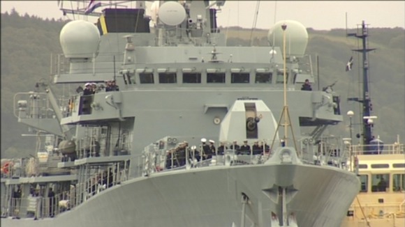 HMS Argyll and crew