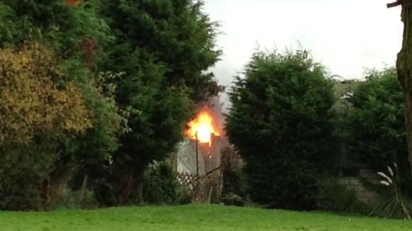 Oil fire in Little Warley