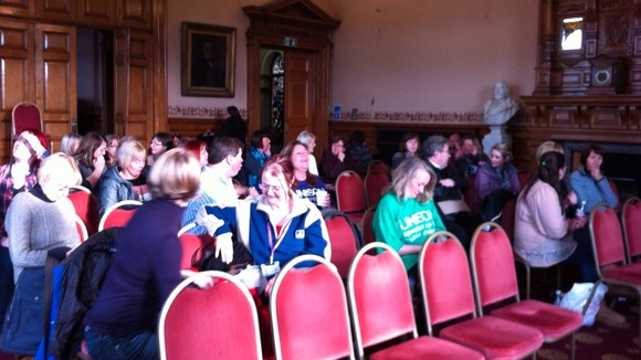 Hospital admin staff ahead of rally at Dewsbury Town Hall