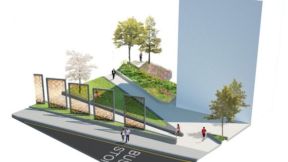 Computed generated image of the green areas in Jubilee Square
