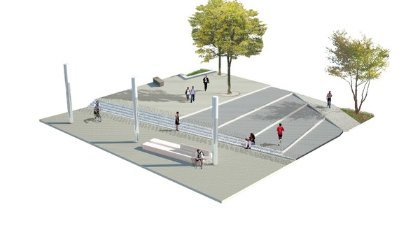 Computed generated image of the open space in Jubilee Square