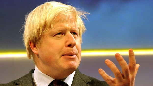 Mayor of London Boris Johnson makes a speech.
