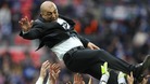 Chelsea manager Roberto Di Matteo is thrown in the air as Chelsea celebrate victory in the FA Cup. Photo dated 05/05/2012.