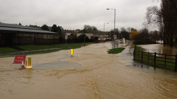 Flooding in Gainsborough Road, Corby