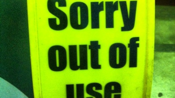 Sign at petrol pump