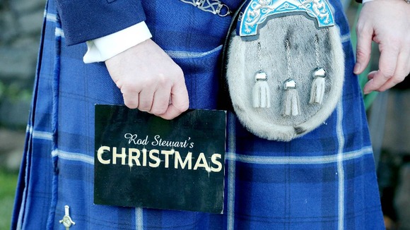 Guests arrive for the Rod Stewart Christmas Special being filmed at Stirling Castle