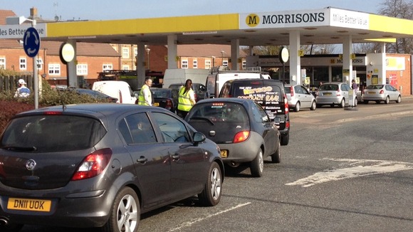 Fuel queues in Maidstone