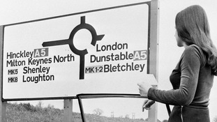 Milton Keynes came up with the idea of using postcodes on it signposts in the 1970s