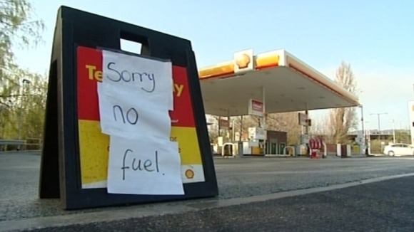 Petrol station with no fuel