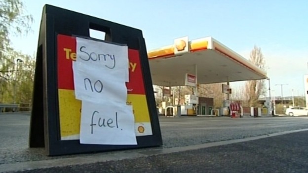 Petrol station with no fuel