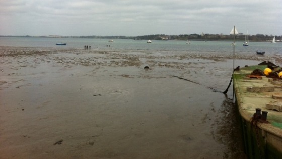 The bomb is where the yellow buoy is