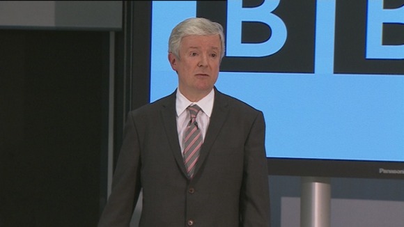The next Director-General of the BBC, Tony Hall, addresses a news conference