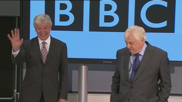 Newly-appointed BBC Director-General Tony Hall with Trust Chairman Lord Patten