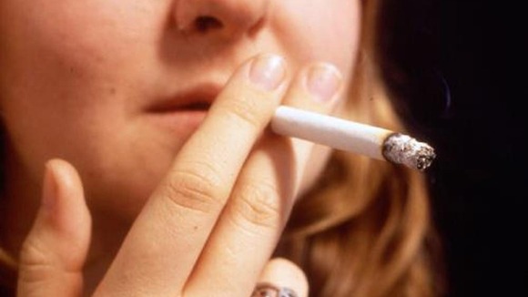 Undated handout picture of a woman smoker